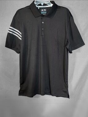 Adidas Mens Black Climate Cool Golf Shirt